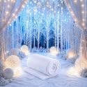 Tondiamo 2 Pcs 5 x 10 ft Large Christmas Fake Snow Blanket Roll for Village