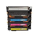 Toner Cartridge 406 Black, Cyan, Yellow Magenta CLT-406S Color-Set for Samsung CLP-360, CLP-365, CLP-365W, CLX-3305, CLX-3305FN, CLX-3305FW, CLX-3305W, Xpress C410W, Xpress C460FW, Xpress C460W