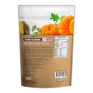 tong garden 180 gm roasted pumpkin kernels seeds  a delicious and healthful snack packed with fiber and nutrients to support immunity and heart health pack of 2