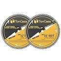 TonGass (2-Pack) 10", 80 Tooth Table Saw Blade Compatible with DeWalt Tables Saws (Part Number DWA11080), Hi-Density Ultra Sharp Steel Professional Woodworking Table Saw Blade with 5/8 Inch Arbor