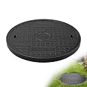 TONGMO Round Manhole Cover 23.6 in Diameter