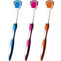 Tongue Brush, Tongue Scraper, Tongue Cleaner Helps Fight Bad Breath, 3 Tongue Scrapers, 3 Pack (Blue &amp; Orange &amp; Red)
