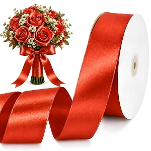 toniful 100 yard rust satin ribbon 1-12 inch for gift wrapping