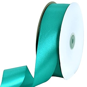 toniful 100 yard turquoise satin ribbon 1-12 inch for gift wrapping