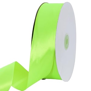 toniful 100 yard lime green satin ribbon 1-12 inch for gift wrapping