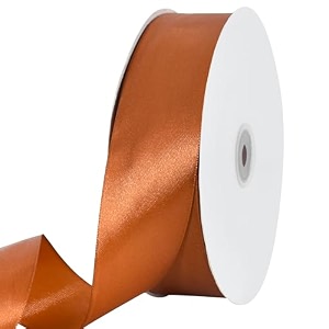 toniful 100 yard copper brown satin ribbon 1-12 inch for gift wrapping