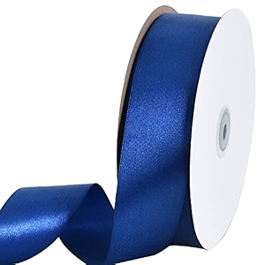 toniful 100 yard navy blue satin ribbon 1-12 inch for gift wrapping