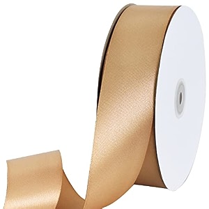 toniful 100 yard dark gold satin ribbon 1-12 inch for gift wrapping