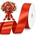 TONIFUL 100 Yard Rust Satin Ribbon 1-1/2 Inch for Gift Wrapping