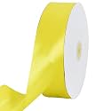 TONIFUL 100 Yard Light Yellow Satin Ribbon 1-1/2 Inch for Gift Wrapping