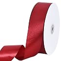 TONIFUL 100 Yard Burgundy Satin Ribbon 1-1/2 Inch for Gift Wrapping