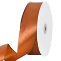 TONIFUL 100 Yard Copper Brown Satin Ribbon 1-1/2 Inch for Gift Wrapping