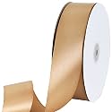 TONIFUL 100 Yard Dark Gold Satin Ribbon 1-1/2 Inch for Gift Wrapping