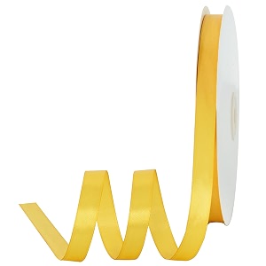 toniful 12 inch x 100yds yellow satin ribbon thin solid fabric ribbons for invitation gift wrapping bows craft making floral bouquets valentine39s day wedding party decoration
