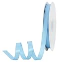 TONIFUL 1/2 Inch x 100yds Sky Blue Satin Ribbon Thin Solid Fabric Ribbons for Invitation Gift Wrapping, Bows Craft Making, Floral Bouquets, Valentine's Day Wedding Party Decoration