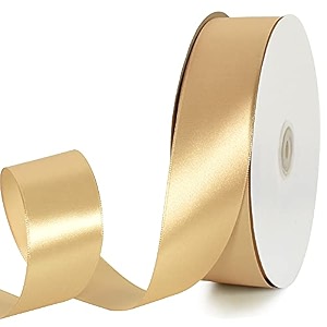 toniful 100 yard gold satin ribbon 1-12 inch for gift wrapping