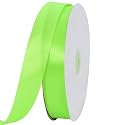 TONIFUL 1 Inch x 100yds Lime Green Satin Ribbon for Crafts, Gift Wrapping