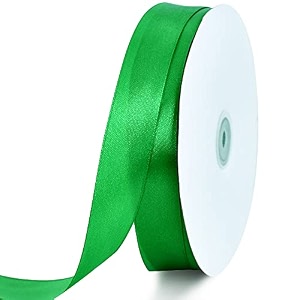 toniful 1 inch x 100yds emerald green satin ribbon for craft gift wrapping