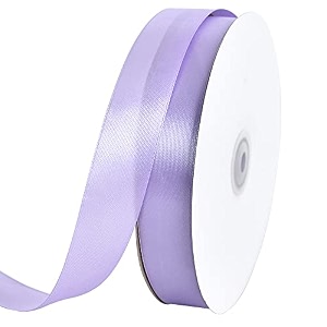 toniful 1 inch x 100yds light purple satin ribbon for crafts gift wrapping