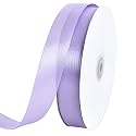TONIFUL 1 Inch x 100yds Light Purple Satin Ribbon for Crafts, Gift Wrapping