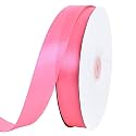 TONIFUL 1 Inch x 100yds Dark Pink Satin Ribbon for Crafts, Gift Wrapping