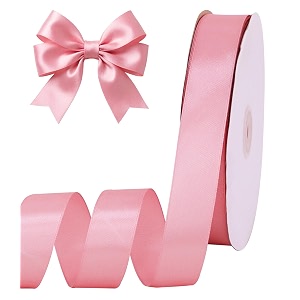 toniful 1 inch x 100yds rose gold satin ribbon for crafts gift wrapping