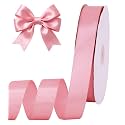 TONIFUL 1 Inch x 100yds Rose Gold Satin Ribbon for Crafts, Gift Wrapping
