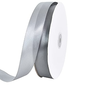 toniful 1 inch x 100yds claret red satin ribbon thin solid color satin ribbon for gift wrapping crafts hair bows making wedding party decoration invitation cards floral bouquets christmas