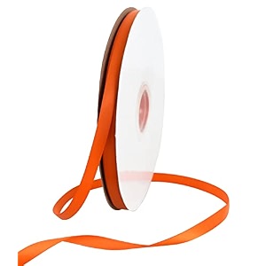 toniful 100yds 38 inch orange satin ribbon for craft gifts wrapping