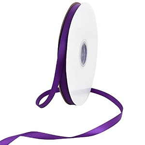 toniful 38 inch x 100yds purple satin ribbon thin solid fabric ribbons roll for gift wrapping invitation floral hair balloons craft sewing party wedding popsicles decoration valentine39s day bouquet