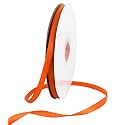 TONIFUL 100yds 3/8 Inch Orange Satin Ribbon for Craft Gifts Wrapping