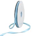 TONIFUL 3/8 Inch x 100yds Sky Blue Satin Ribbon Thin Solid Fabric Ribbons Roll for Gift Wrapping Invitation Floral Hair Balloons Craft Sewing Party Wedding Popsicles Decoration Valentine's Day Bouquet