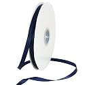TONIFUL 100yds 3/8 Inch Navy Blue Satin Ribbon for Craft Gifts Wrapping