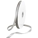 TONIFUL 100yds 3/8 Inch Silver Satin Ribbon for Craft Gifts Wrapping