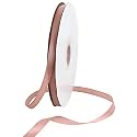 TONIFUL 100yds 3/8 Inch Rose Gold Satin Ribbon for Craft Gifts Wrapping