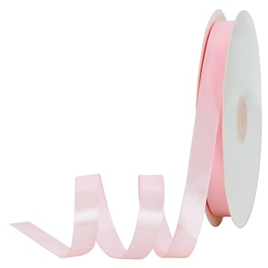 toniful 58 inch x 100yds pink satin ribbon thin solid frabic ribbons for sewing craft bows making gift wrapping invitation cards wedding party valentine39s decor