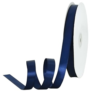 toniful 58 inch x 100yds navy satin ribbon thin solid frabic ribbons for sewing craft bows making gift wrapping invitation cards wedding party valentine39s decor