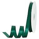 TONIFUL 5/8 Inch x 100yds Christmas Green Satin Ribbon Thin Solid Frabic Ribbons for Sewing, Craft, Bows Making, Gift Wrapping, Invitation Cards, Wedding Party Valentine's Decor