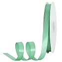 TONIFUL 5/8 Inch x 100yds Sage Satin Ribbon Thin Solid Frabic Ribbons for Sewing, Craft, Bows Making, Gift Wrapping, Invitation Cards, Wedding Party Valentine's Decor