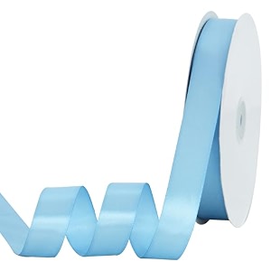 toniful 78 inch x 100yds sky blue satin ribbon thin solid frabic ribbons for gift wrapping diy crafts bows invitations floral bouquets christmas wedding party valentine39s decor