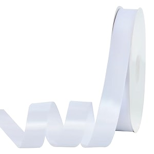 toniful 78 inch x 100yds white satin ribbon thin solid frabic ribbons for gift wrapping diy crafts bows invitations floral bouquets christmas wedding party valentine39s decor