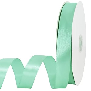 toniful 78in 100yds teal blue satin ribbon gift wrapping ribbon