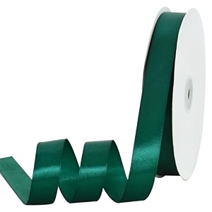 toniful 78 inch x 100yds christmas green satin ribbon thin solid frabic ribbons for gift wrapping diy crafts bows invitations floral bouquets christmas wedding party valentine39s decor