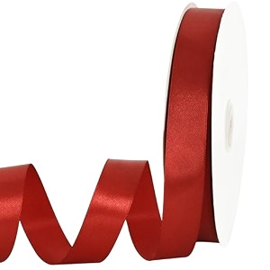 toniful 78 inch x 100yds rust red satin ribbon christmas gift wrapping