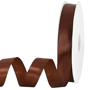 toniful 78 inch 100yds coffee brown satin ribbon christmas gift wrapping