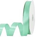 TONIFUL 7/8in 100yds Teal Blue Satin Ribbon Gift Wrapping Ribbon
