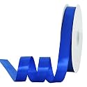 TONIFUL 7/8 Inch x 100yds Royal Blue Satin Ribbon Thin Solid Frabic Ribbons for Gift Wrapping, DIY Crafts Bows, Invitations, Floral Bouquets, Christmas Wedding Party Valentine's Decor