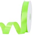 TONIFUL 7/8 Inch 100yds Lime Green Satin Ribbon Gift Wrapping Ribbon