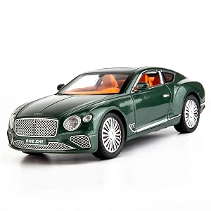 124 scale exclusive alloy metal pull back die-cast car scale model with sound light mini auto toy for kids metal model toy car with sound and light new version bently contiental-multicolor
