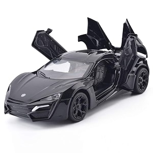 124 scale exclusive alloy metal pull back die-cast car scale model with sound light mini auto toy for kids metal model toy car with sound and light black
